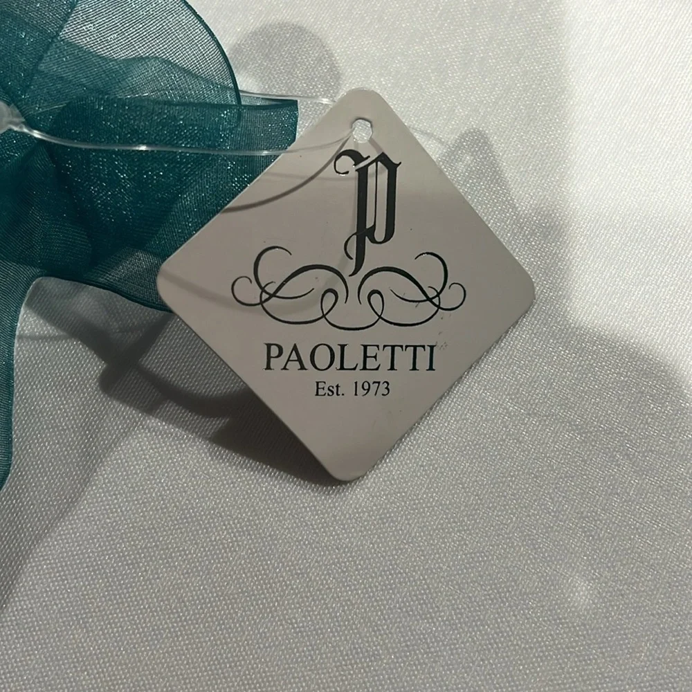 TWO Paoletti Elba tiebacks. Teal. NWT.